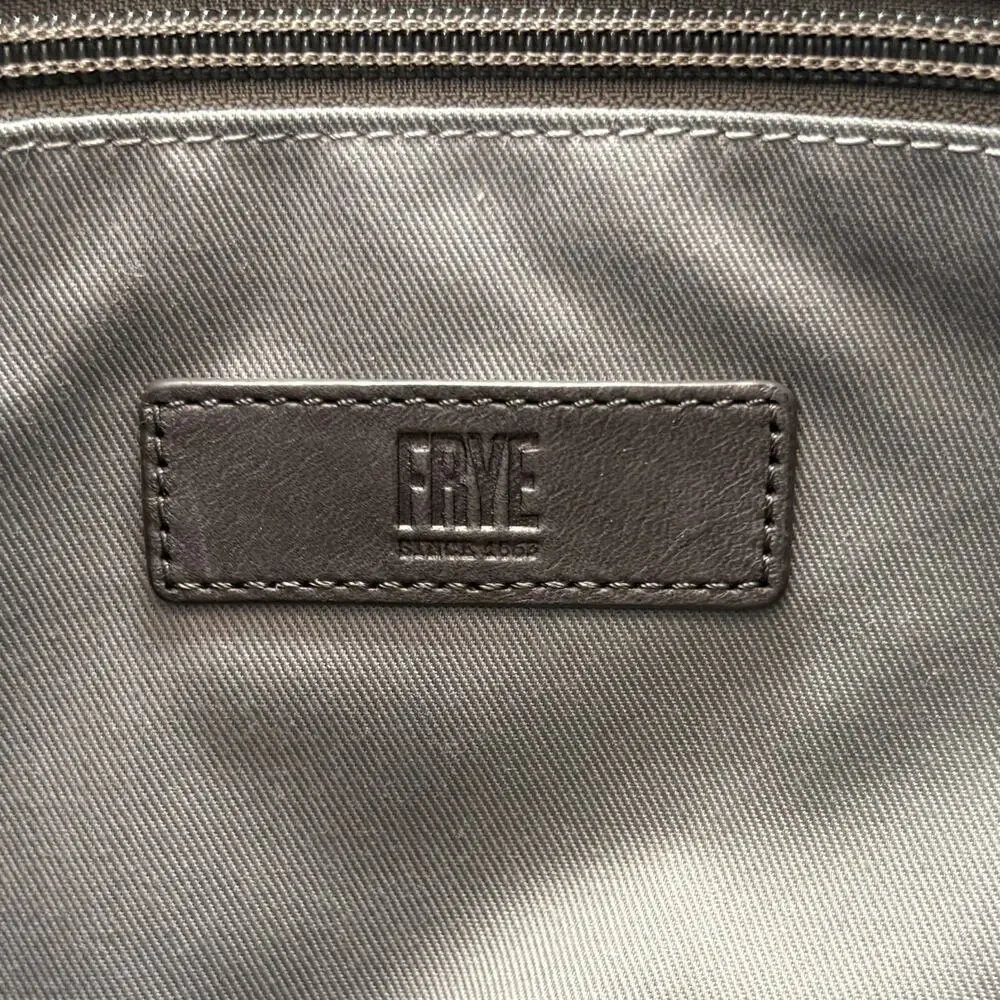 Frye Paige Gray Leather Slouchy Hobo O-Ring Shoulder Bag Purse 34DB397